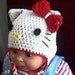 CROCHET PATTERN  Miss Kitty Hat, All sizes Included - Newborn to Adult (Pdf file)