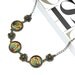 Vintage style antique bronze Asian art resin necklace
