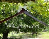 Personalized Keepsake Bridal Hanger, Custom Made Wedding Hangers with Names, Bridal Shower Gift idea,Wedding Photo Props