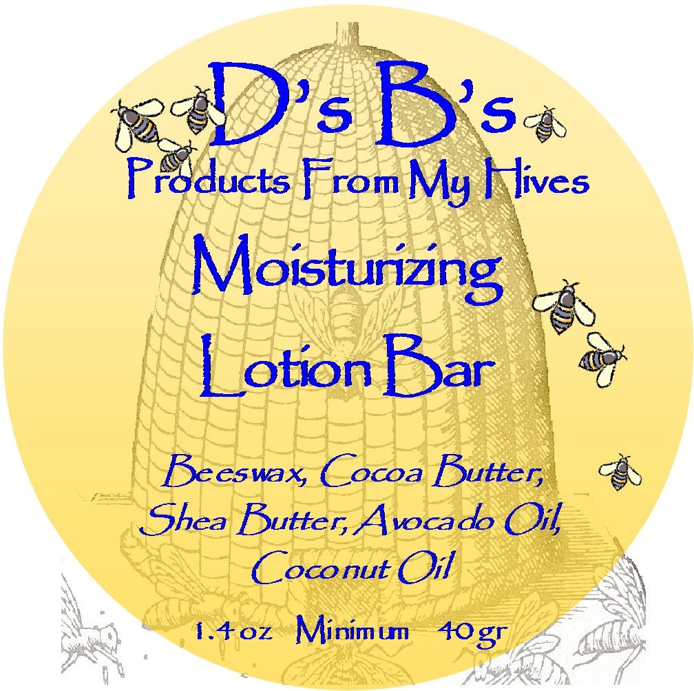 Moisturizing Hard Lotion Bar - Cocoa Butter, Shea Butter, Avocado Oil