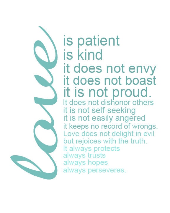 Custom Ombre Love Is Patient Art Print