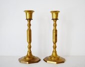 Pair of Vintage Brass Candlesitcks