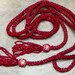 SALE PENDING JULIA Vintage Art Deco Nouveau 20's Red Ruby Burgundy Flapper Lariat Rope Necklace