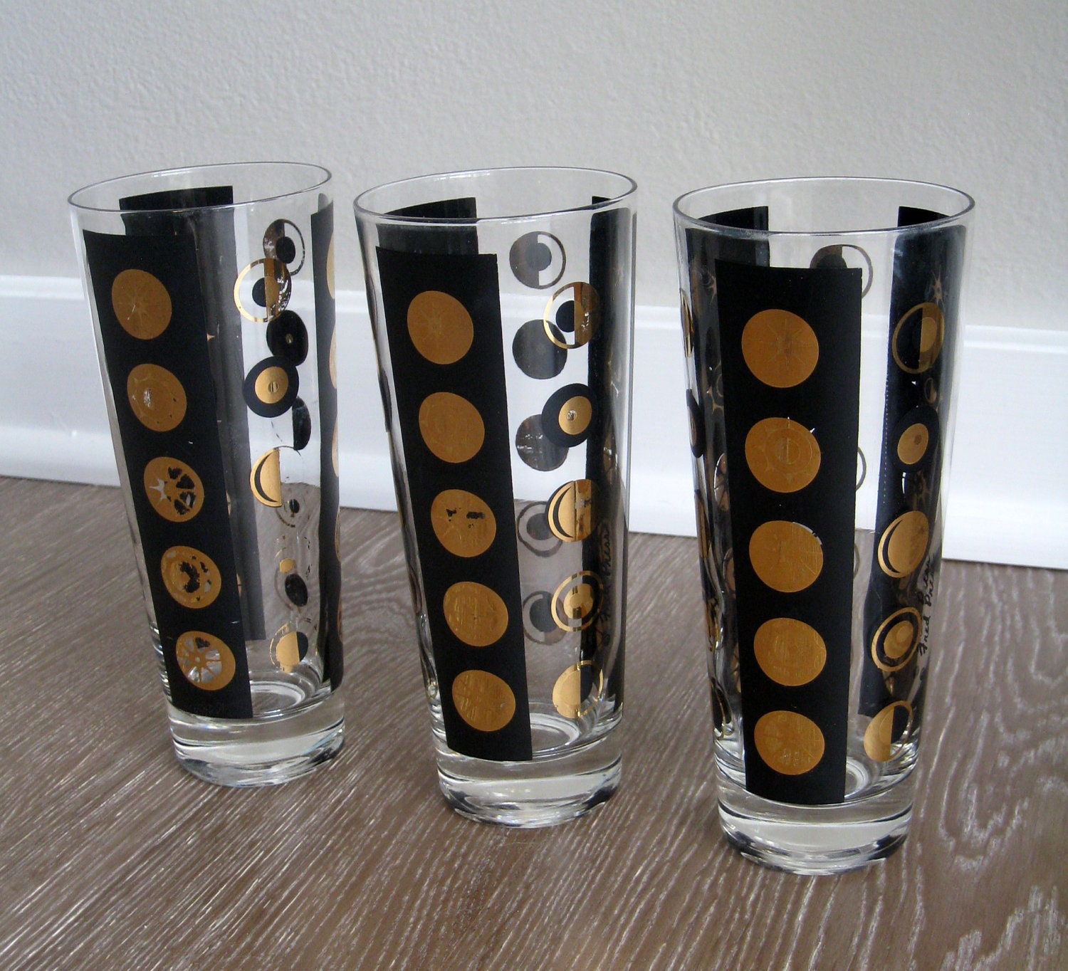 Set of 3 Atomic Glasses by Fred Press