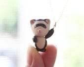 Fred the Ferret hanging necklace -14k gold filled-