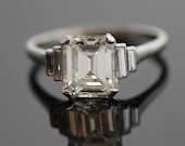 Vintage Platinum and Diamond Engagement Ring