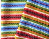 South American Fabric, Peruvian Fabric, Woven, Maya Colorful Stripes, 1 Yard