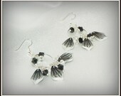 Earrings - Dangle Black and White Earrings