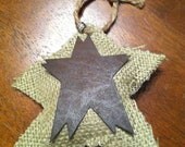 Burlap Star Ornament