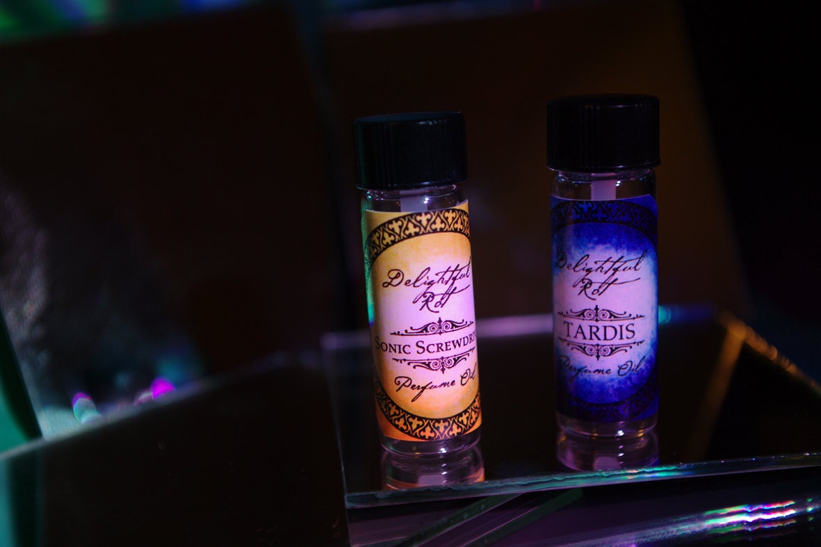 Perfume Oil Bottle Duo (Small)  - Sonic Screwdriver & TARDIS