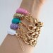 ON SALE: Arm Candy - Gold chunky chain with cobra Bracelet - 24k gold plated