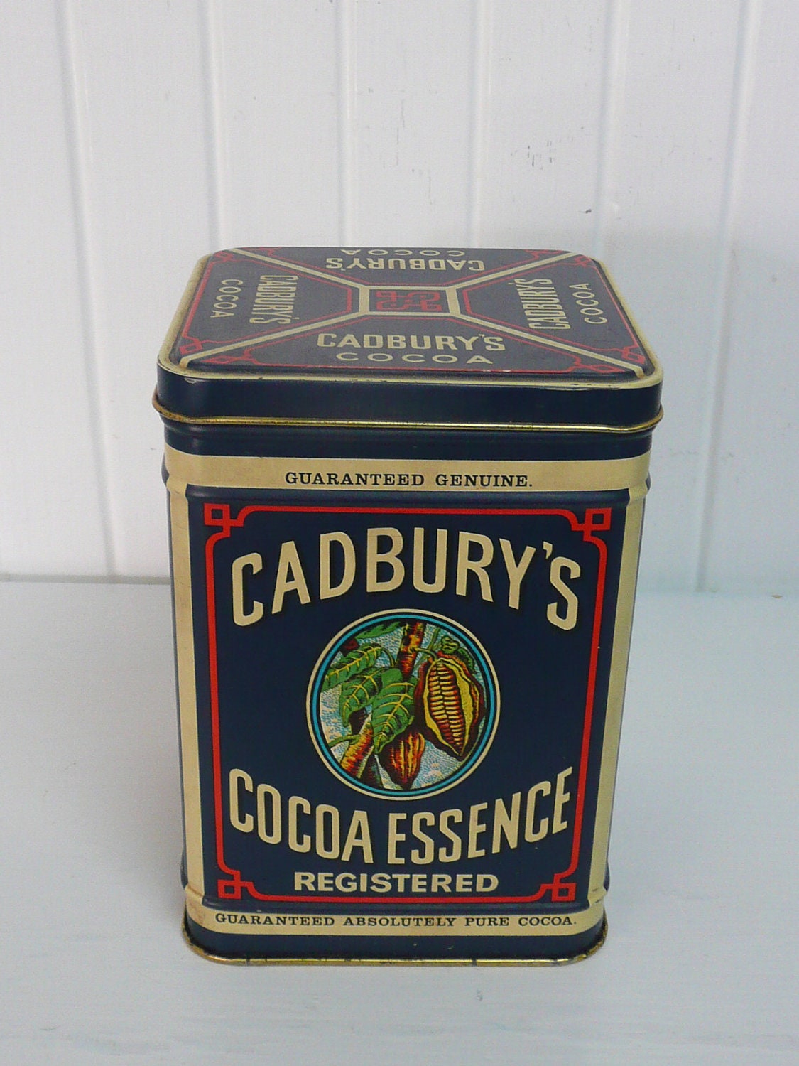 Vintage Cadbury's Cocoa Essence Tin, Cocoa Tin, Metal Tin, Gift Tin - Collectible Canister