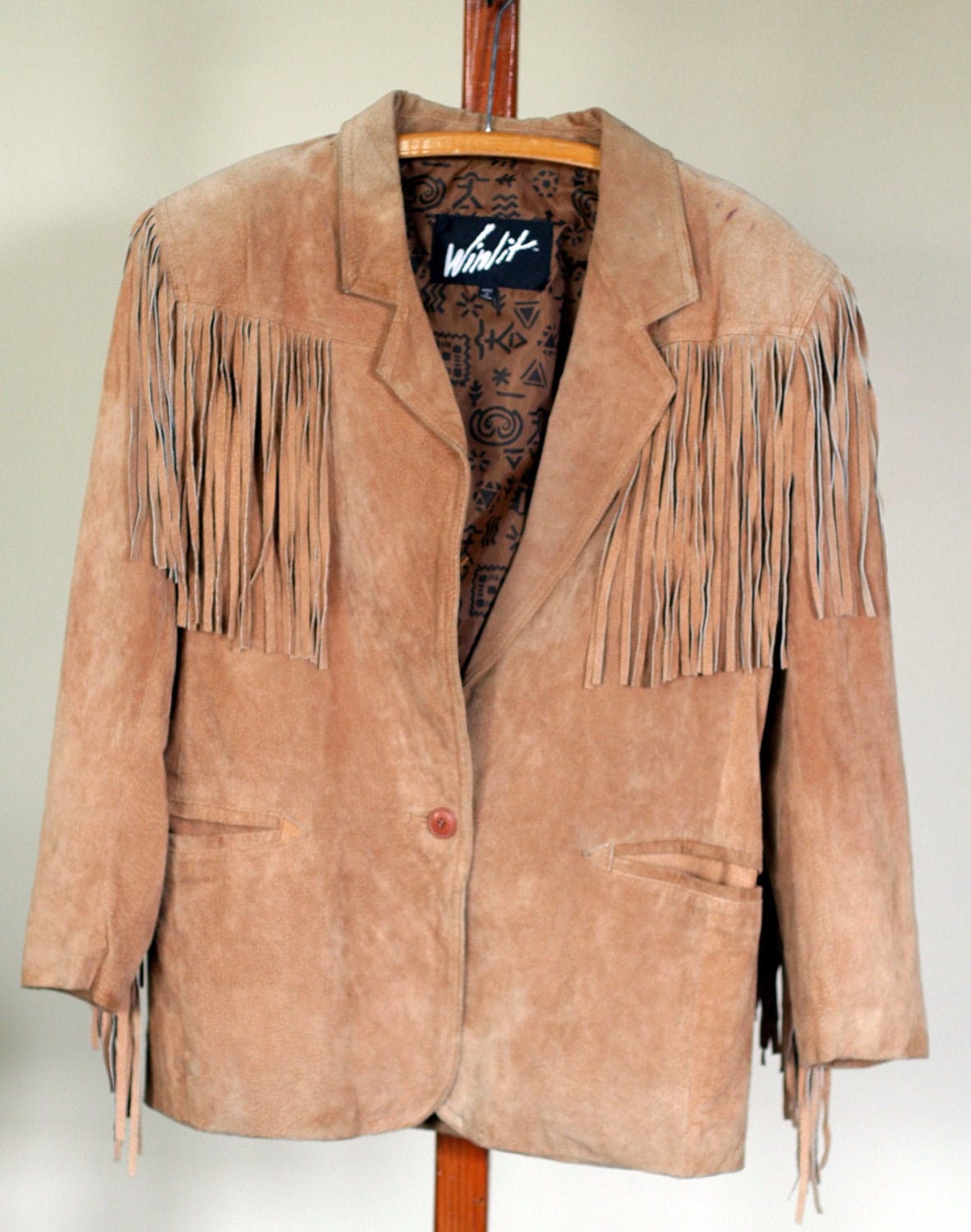 fringe suede jacket vintage