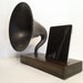Acoustic iPad Speaker Dock Utilizing a Vintage Antique 14in Atwater Kent Gramophone Phonograph Horn -MADE to ORDER-