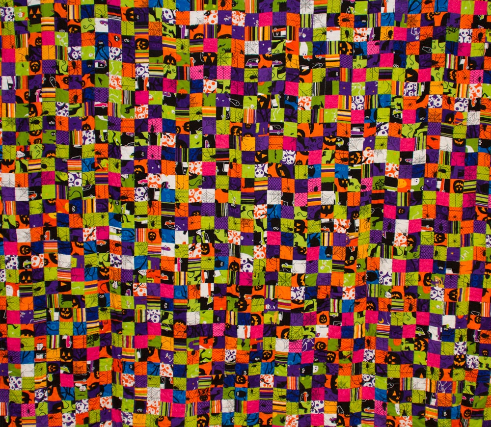 No. 10, Goth Girl Four-Patch Quilt, 1,600 Pieces