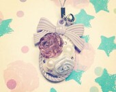 Purple Rose Cell Phone Charm