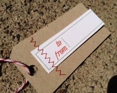 Sewn Blank Kraft Gift Tag - set of 25 - Die cut Rustic Burlap Vintage Shabby Chic Unique