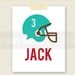 Football Helmet Kid Art Print - Children Wall Print Poster Wall Art