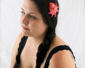 Red Octopus Hair Barrette