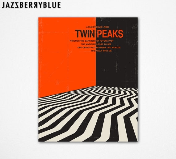 Small Art Print, Movie Poster Style Modern Pop Artwork, (8x10) 'TWIN PEAKS: Fire Walk With Me', by Modern Artist Jazzberry Blue