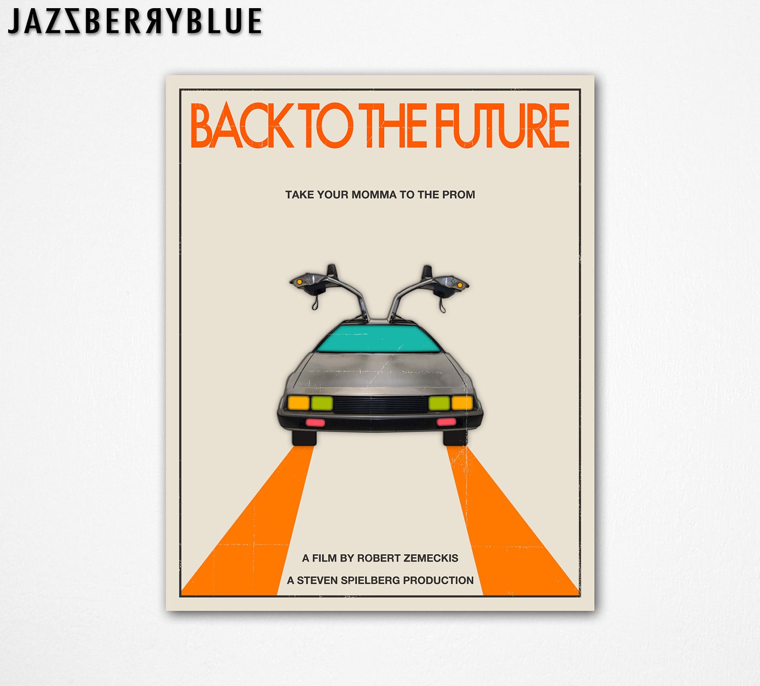 8x10 Art Print, 'BACK TO The FUTURE' Movie Poster Style Modern Pop Artwork for the home wall decor