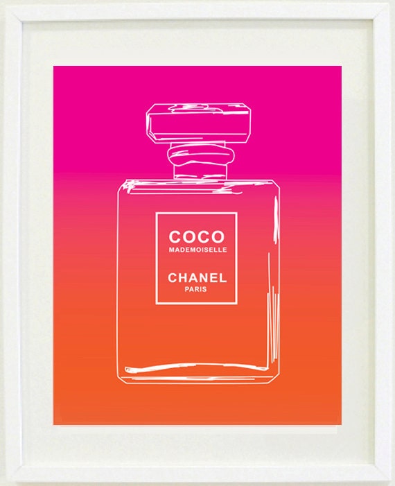 12 "X 18" Coco Chanel Perfume Bottle, office decor, gift idea, wall gallery prints