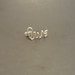 LOVE Earring, Sterling Silver plated. LOVE Handwritten Single Stud Earring. Cartilage. Pierced ear cuff.