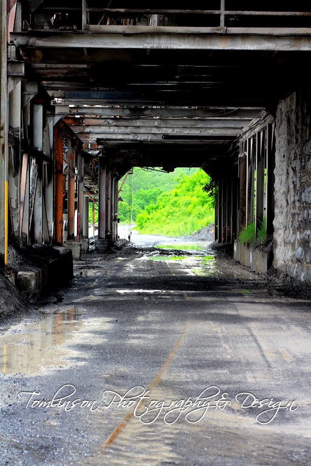 Industrial Stone Bridge with Rustic Metal Beams, Photography Prints for Men,