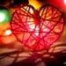20 Love heart red pink green yellow rattan shape sweet heart candy string light decoration gift home party wedding patio hanging