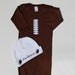 Baby Boy Layette Gown Football With Personalized Beanie For The Little Football Fan