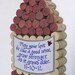 Handmade Wine Cork Wine Bottle Cork Board with Hand Cut Label, Personalized Calligraphy Quote, Add Date for Wedding or Anniversary