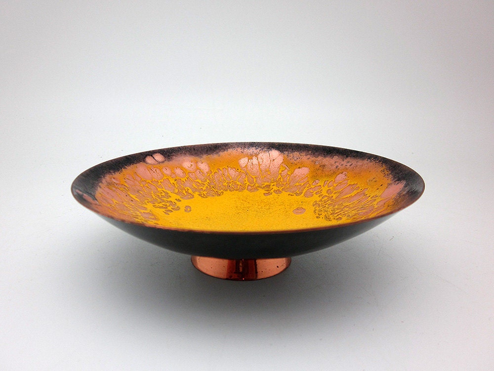 German Modernist enamel copper bowl (1960s)