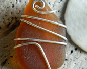 Honey Sea Glass Pendant