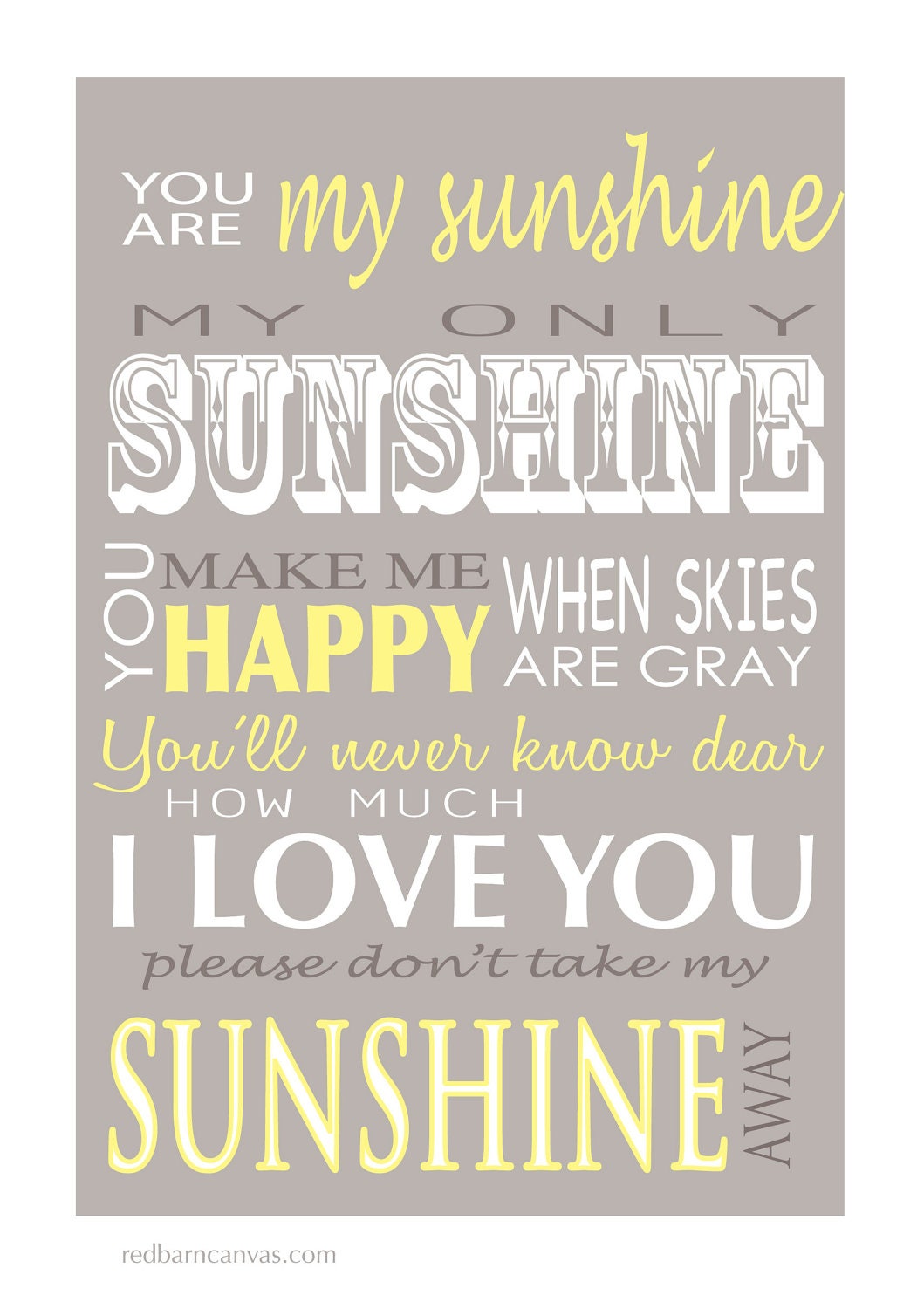 You are my Sunshine, Canvas word art 20x30, Girls room canvas sign, Easter gift