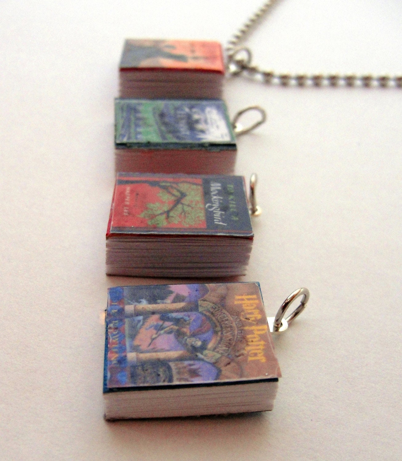 Miniature Book Pendants - Easily customized to your favorite novel/book by request - You choose the cover
