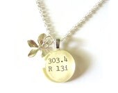 Sterling Silver Orchid Library Necklace Dewey Decimal Charm by The Written Nerd