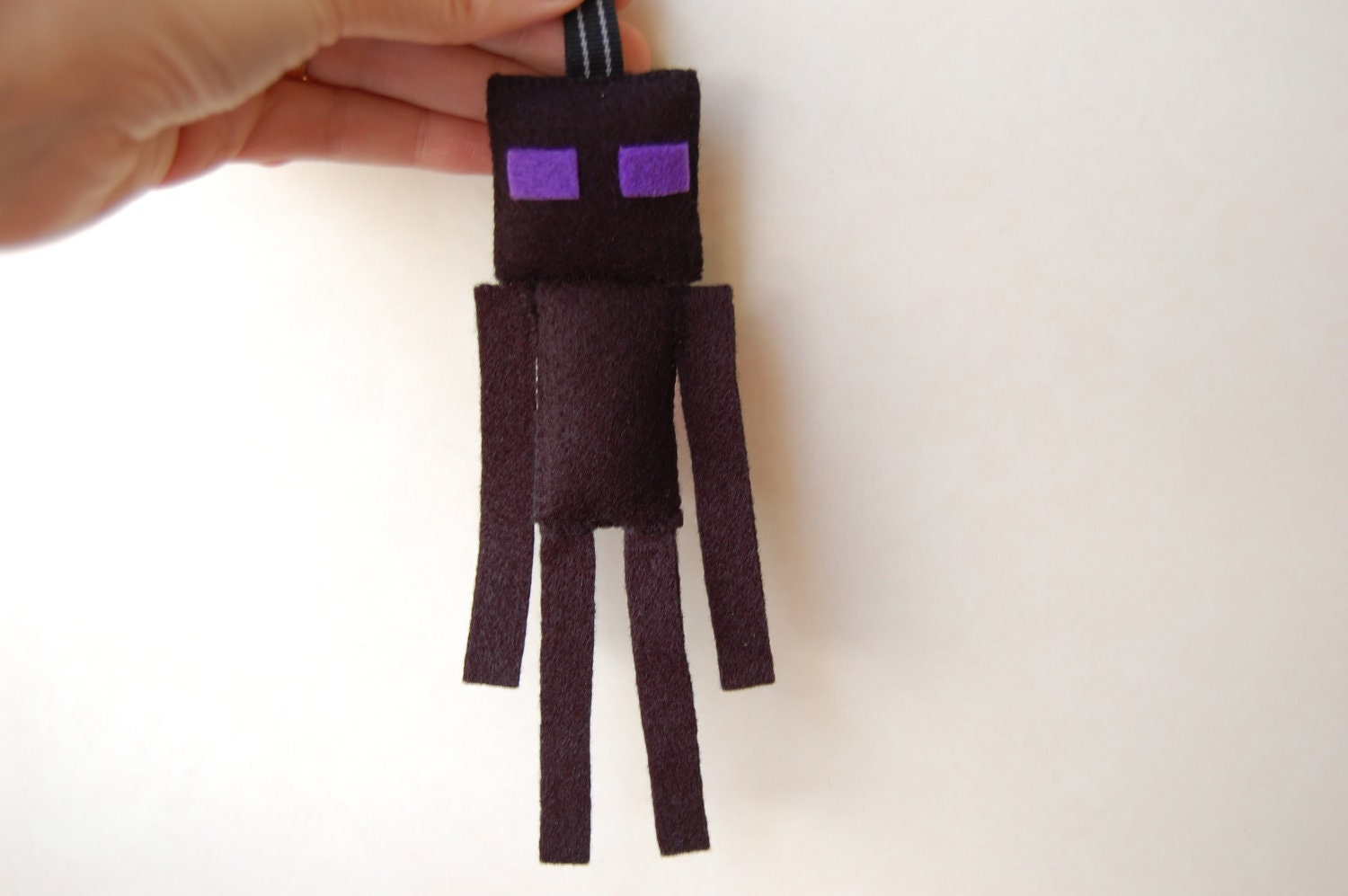Minecraft Enderman felt plush toy charm ornament hanging toy