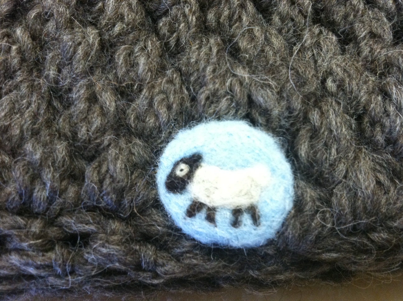 Crochet Grey Sheep Hat