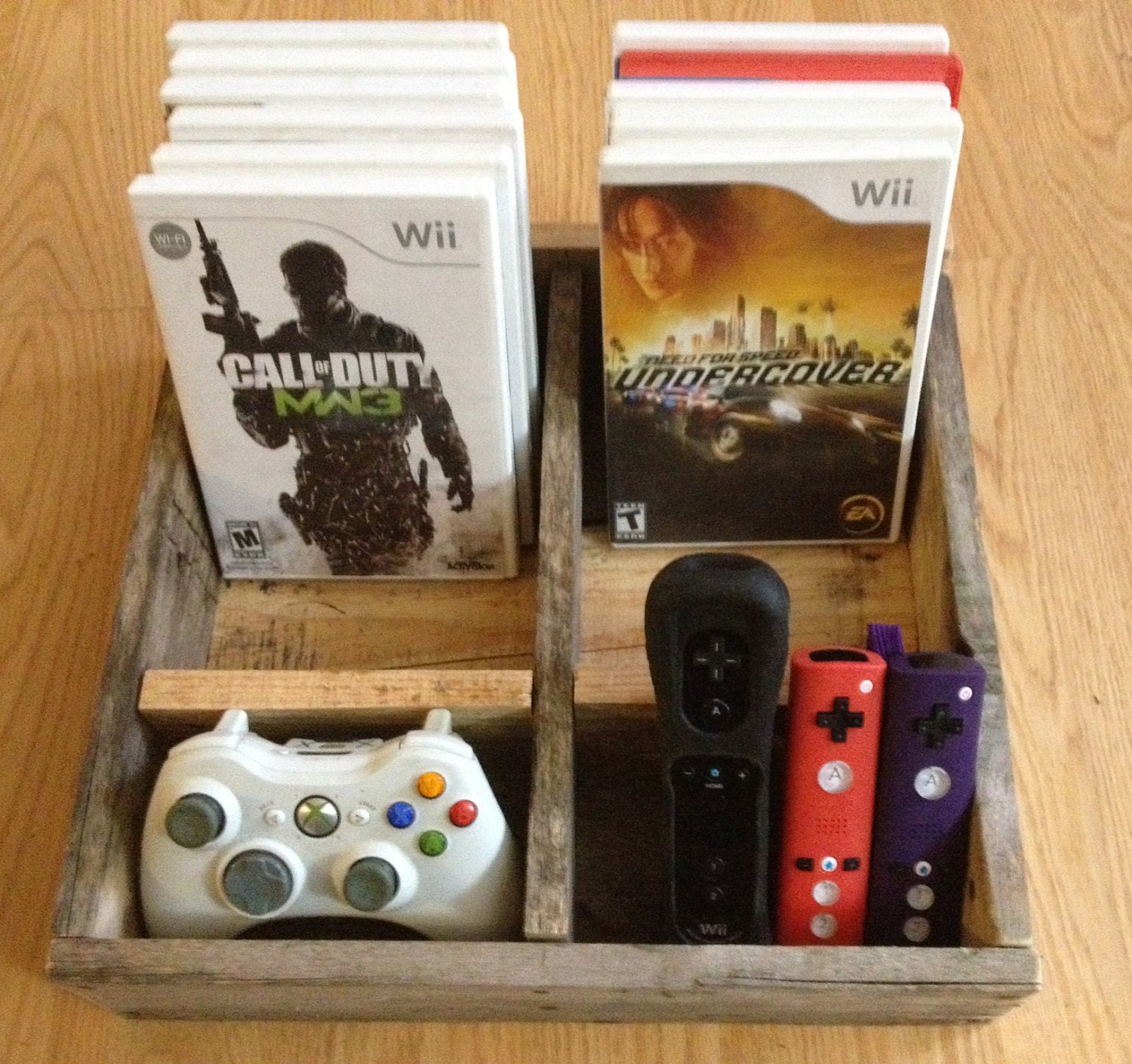Video Game Organizer for wii or X-box - mjcritterandcraft