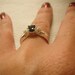 Black Sapphire and White Topaz Ring