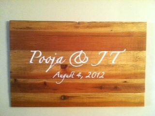 Wedding Guestbook Alternative, Rustic Wedding Decorations, Sign In, Est, Last Name on Distressed Wood Slat Canvas