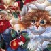 Christmas Tree Skirt Quilt - Kitty Christmas - 101