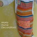 Apron for Girl Age 5-7. Pretty striped apron and brooch, Birthday Present for Girls, with brooch