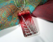 Stair-Step-Moss Necklace (Hylocomium splendens), moss jewellery, plant jewelry, moss pendant