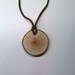 Wood Pendant Necklace, Log Slice Necklace, Rustic Jewelry