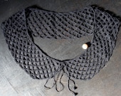 vintage style black crochet collar,feminine and stylish, victorian style