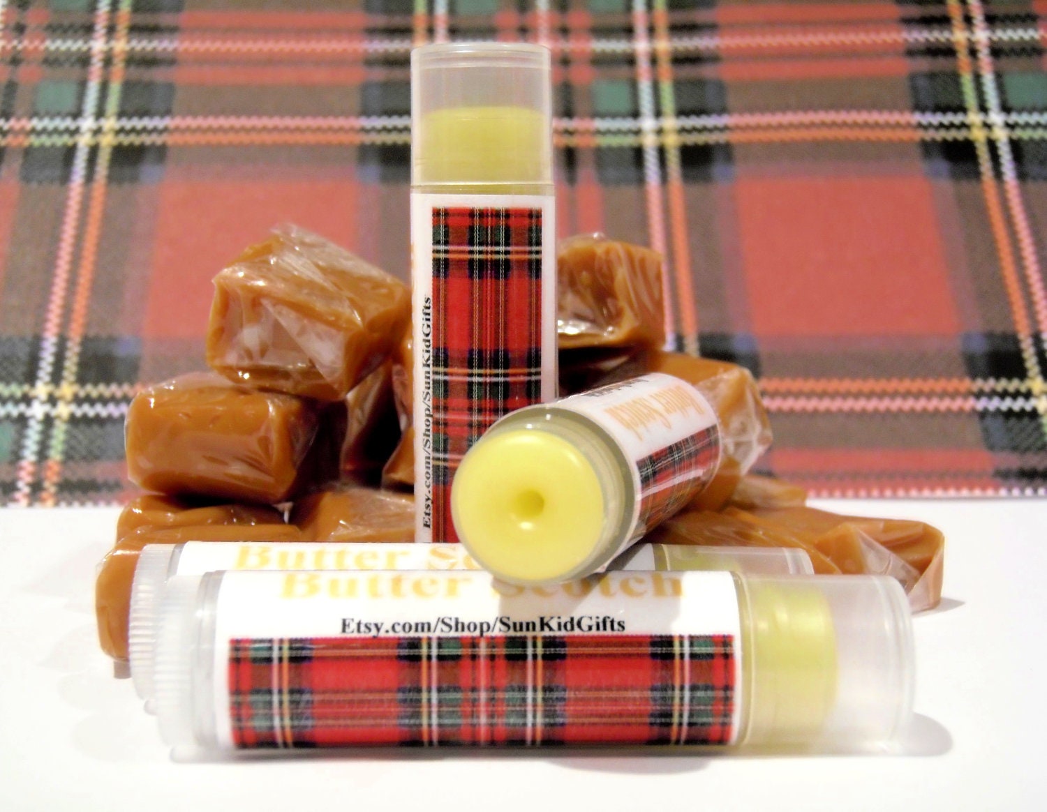 Butter Scotch Lip Balm ( Holiday Line ) Sweetened Lip balm with organic Ingredients