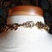 RESERVED Vintage Art Deco Brass and Rhinestone Flower Necklace