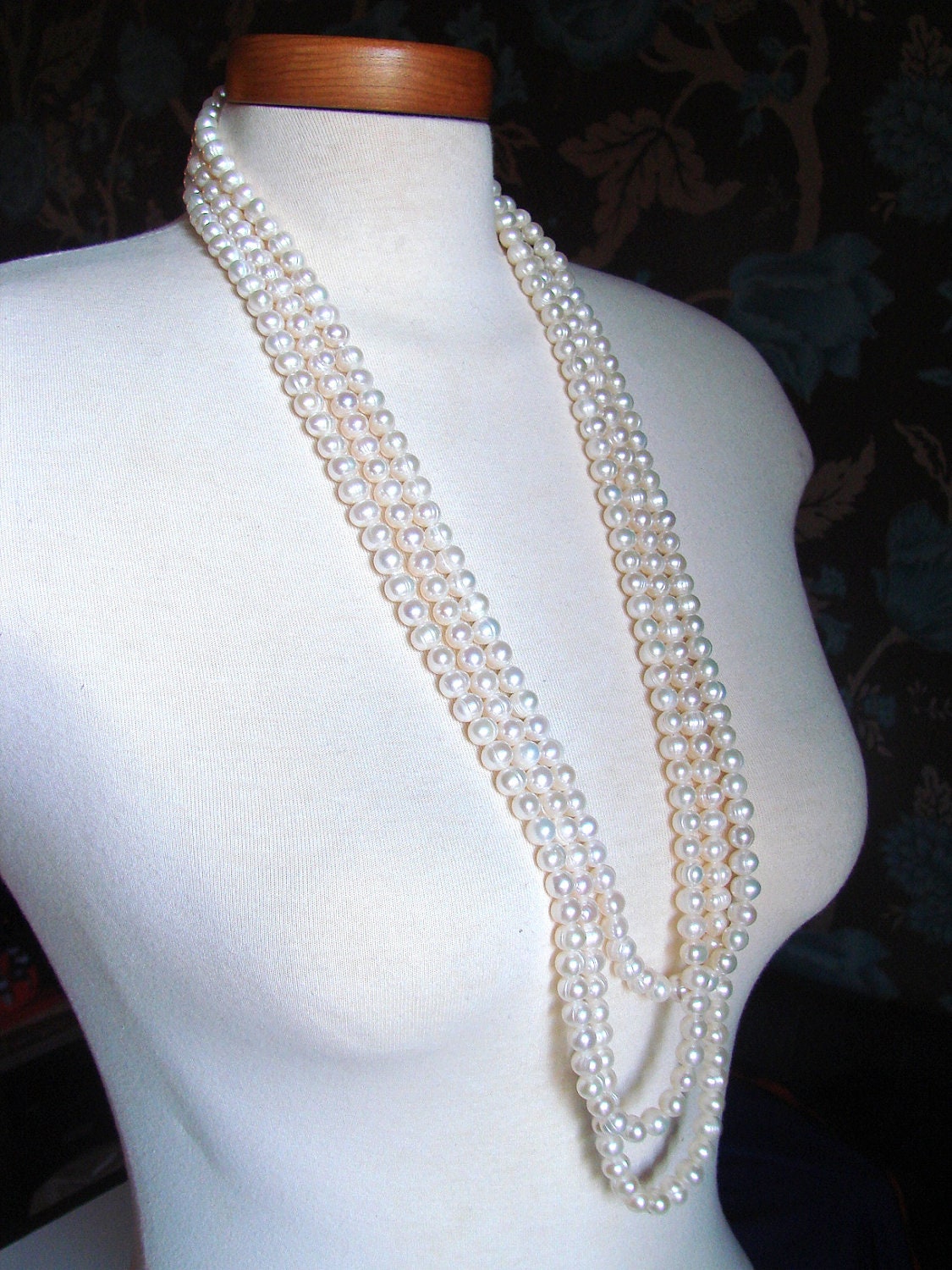 SALE Stunning Glamorous Art Nouveau Boroque Antique Real Pearls '96 WOW