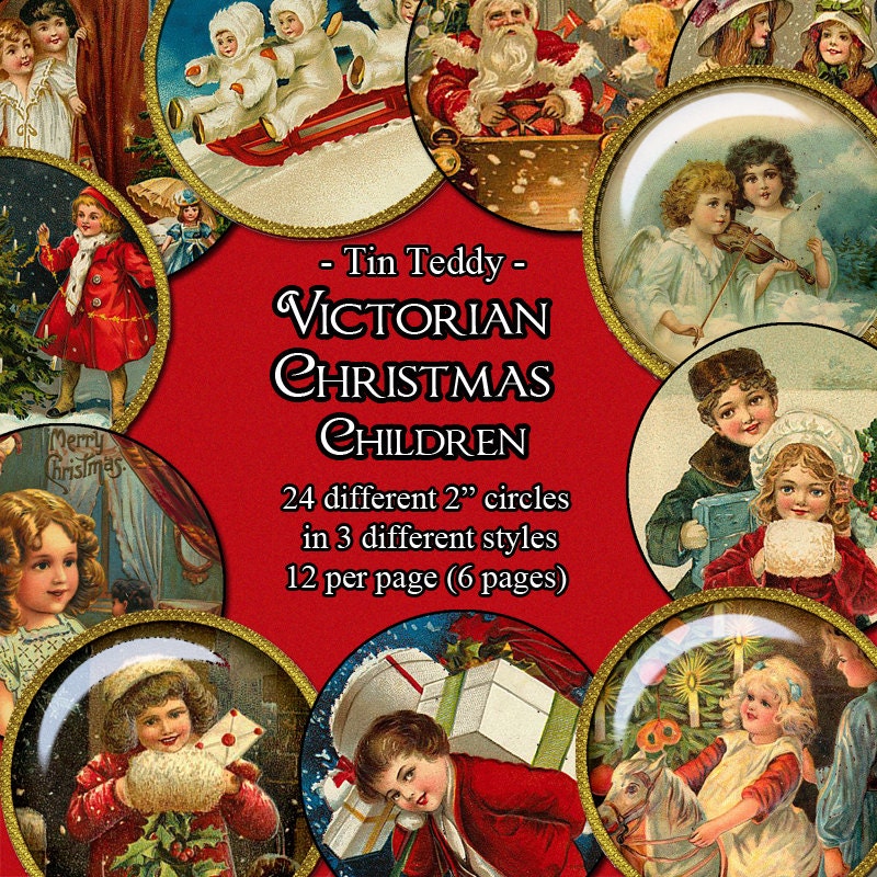 Victorian Christmas Children Printable Digital Collage by ...